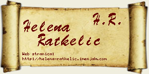 Helena Ratkelić vizit kartica